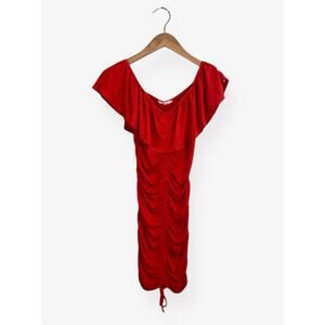 Heart & Hips Women’s Dress Off the Shoulder Ruched Red Small